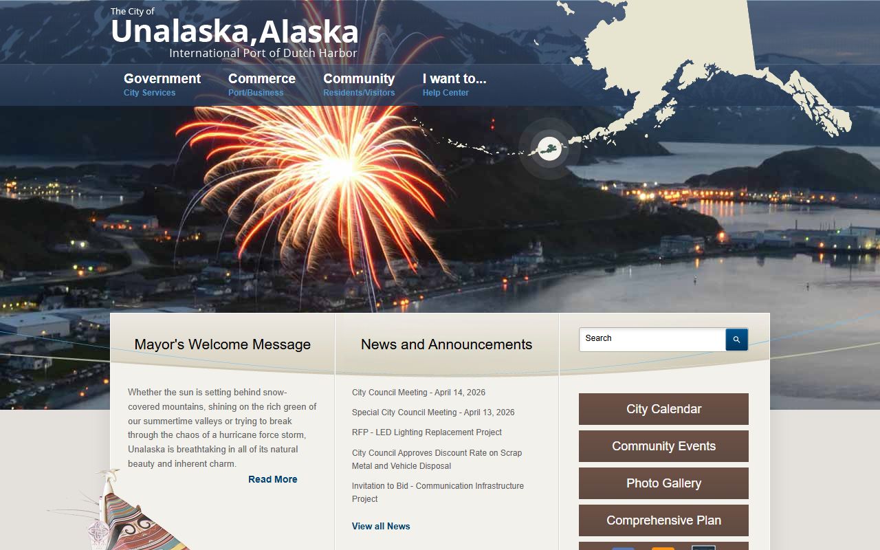 City of Unalaska 24 Hour Booking records page