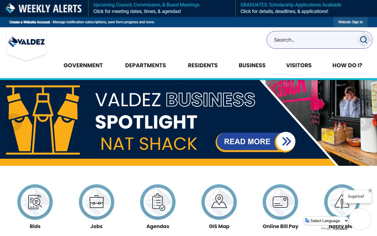 Valdez Police Department page for 24 Hour Booking records