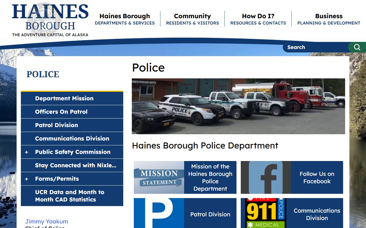 Haines Borough Police Department Haines 24 Hour Booking blotter