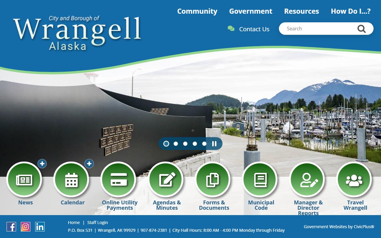 Wrangell City and Borough 24 Hour Booking police records page