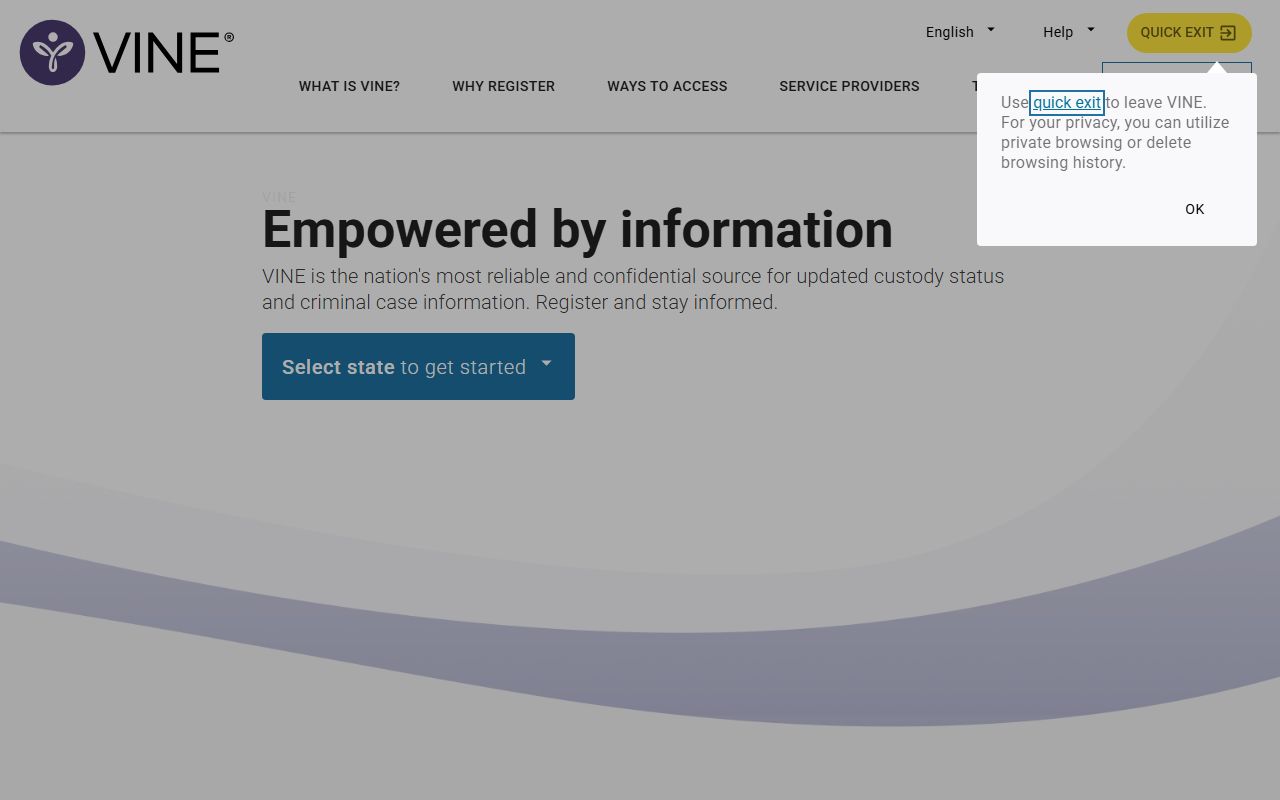 Alaska VINE 24 Hour Booking custody tracking